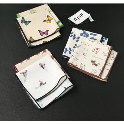 10pcs/lot High Quality Hankerchief Scarves casual fashion Hankies Mens Pocket Square Cotton linen 23x23cm Handkerchiefs