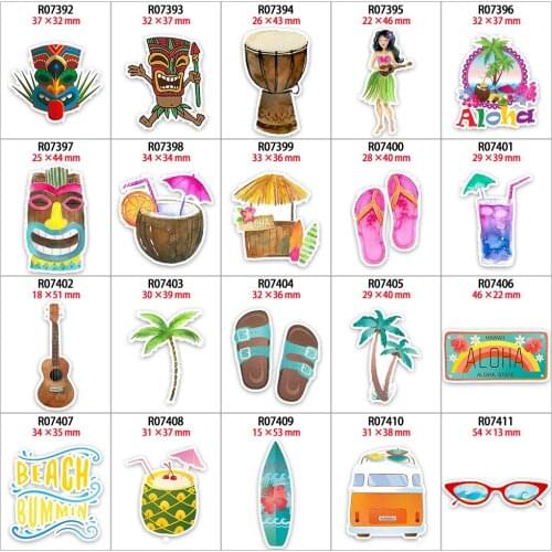 30 Pcs planar resins summer holiday pattern flatback resin cabochon DIY handmade materials