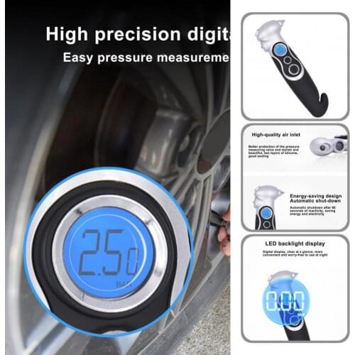 Measurement Ergonomic Easy to Operate Portable Digital Tire Pressure Gauge Tire Gage for Off-road Vehicle