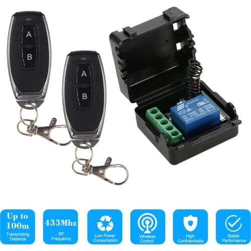 Smart Home 433Mhz DC 12V Wireless Remote Switch Relay Receiver Transmitter Remote Control Switch Module