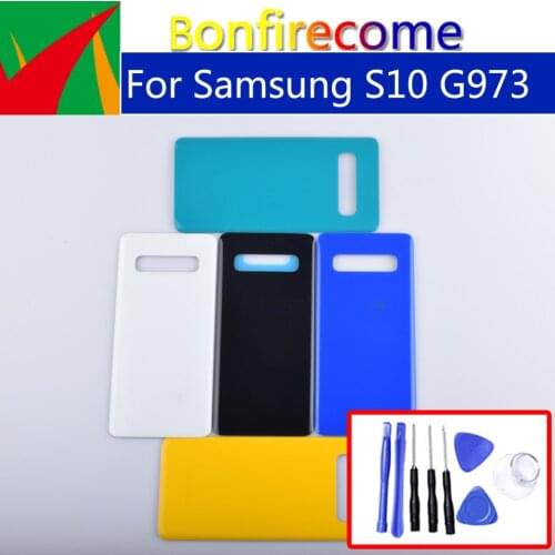 S10 Battery Back Cover For Samsung Galaxy S10 G973 SM-G973 Rear Housing Battery Door Case Replacement