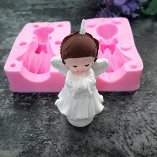 Homemade Candle Silicone Mold Angel Tattoo Table Homemade Scented Plaster Candle Tool Soap Mold Decoration Room
