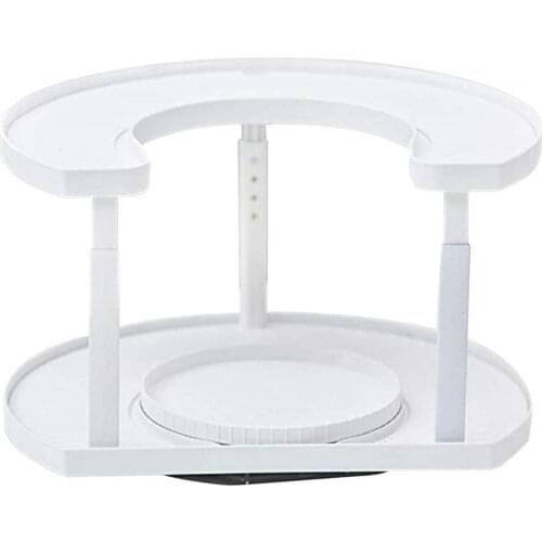 Storage Rack Rotating Double-layer ABS U-shaped Drain Rack for Kitchen Two layers Kitchen Organizer Shelf Storage Holder