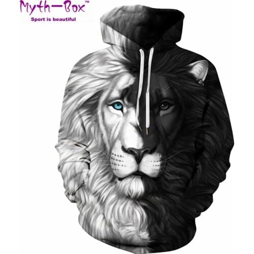 Women/Men Hoodie Sweatshirt Autumn Winter Sport Hoodies Women Lion 3D Print Sportwear Hooded Sweater Hip Hop Streetwear Pullover