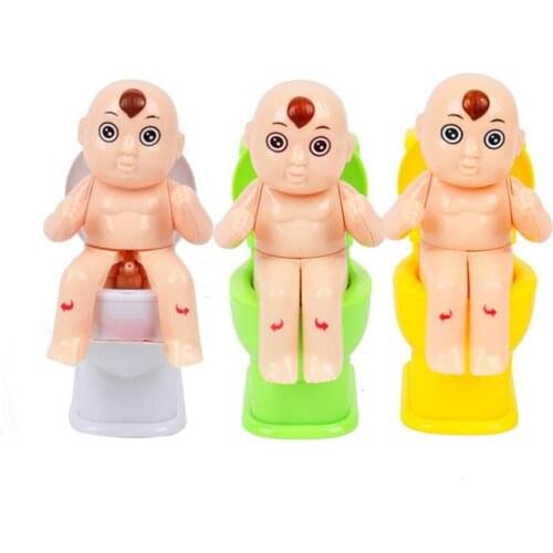 Childrens Tricky Shooting Sitting On The Toilet Funny Squirt Water Toilet Tricky Little Toilet Toys