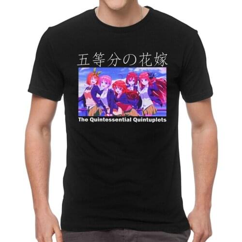 The Quintessential Quintuplets Tshirt Tee Tops Cotton T Shirts Short Sleeve Anime Manga Go Toubun No Hanayome T-shirts Clothes