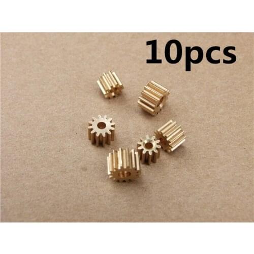 10pcs/lot 0.5 modulus 5mm hole copper gear 16 teeth metal gear for 775 755 motor spindle iron