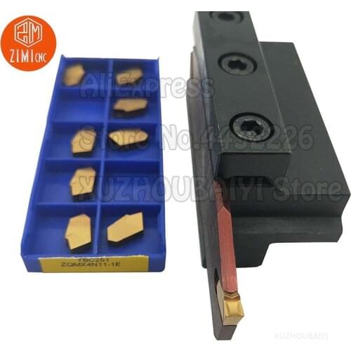 10pcs ZQMX4N11-1E YBC251 milling cutter carbide insert CNC machine blade+1pcs SPB 26-4 cutting knife holder+SMBB1626 combination