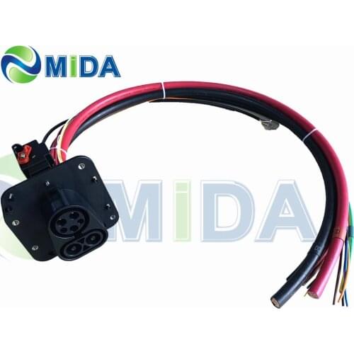 125A 150 A 200A CCS 1 Combo Type 1 socket DC EV Charger Socket IEC 62196-3 EV inlet with I Meter Cable