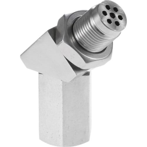 135 Degree O2 Oxygen Sensor Spacer Engine Light CEL Check Bung Mini Catalytic Converter CEL Eliminator Car Accessories M18 X 1.5