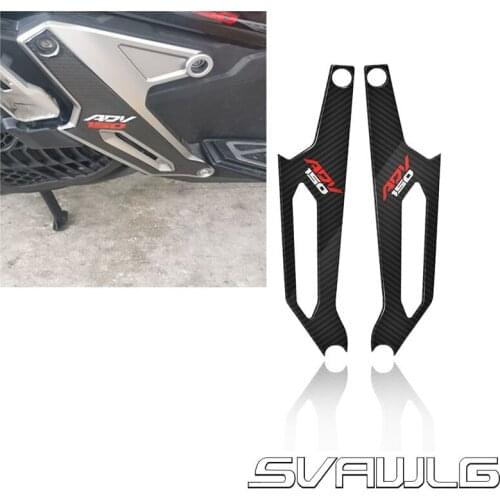 For Honda ADV150 adv 150 3D carbon fiber Sticker Protector 3M Decal Reflective font FootPedal Cover Stickers
