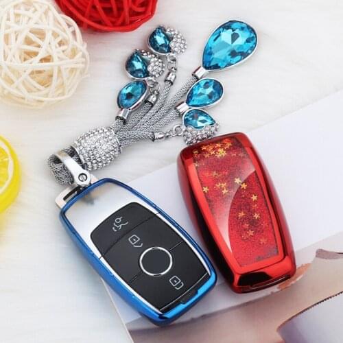 Quicksand TPU Car Key Cover Case Shell Bag Protective For Mercedes Benz 2017 E Class W213 2018 S class Accessories Car styling