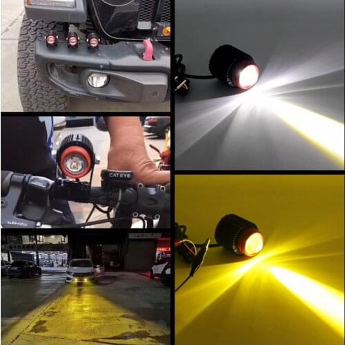 9V-32V Waterproof Round Angel Eyes LED Light Portable Spotlights Outdoor Motorcycle Offroad Truck Driving Car Boat Work Light