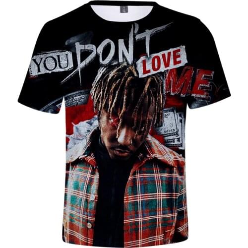 Popular 3D T Shirts Juice Wrld Men Women Casual 3D Tees Boys and Girls Fashion Autumn Summer Comfortable Short-sleeved T-shirt