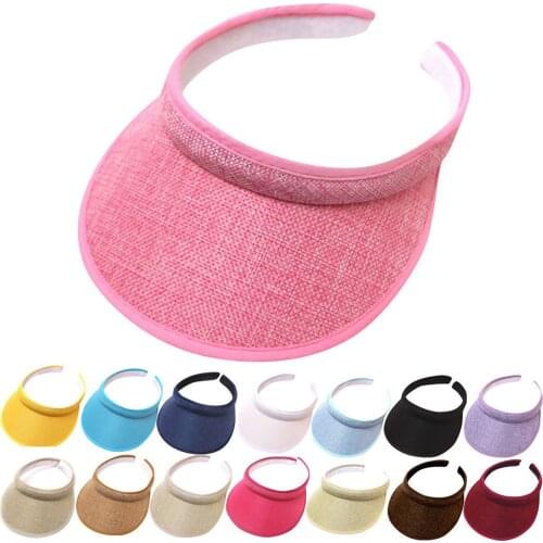 Tennis Caps Men Women Adjustable Sport Headband Classic Sun Sports Visor Hat Running Cap Tennis Beach Hat Outdoor Empty Top Hat