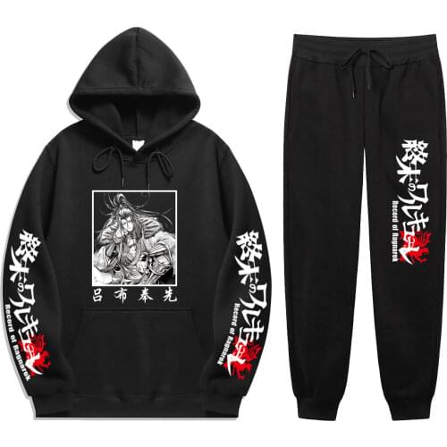 Anime Record Of Ragnarok Printing 2 Pieces Sets Winter Sweatshirt+Drawstring Pants Hoodies hoodie sets Sweatshirt joggingbroek