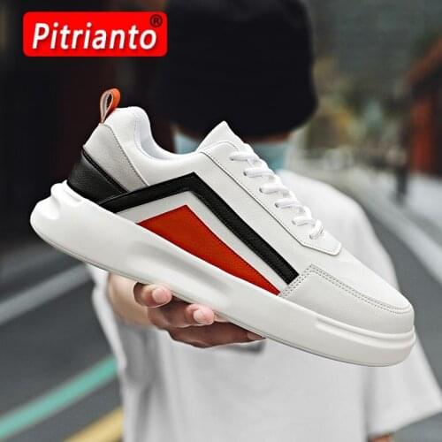 School Shoes Boys Casual Leather Sneakers Male Autumn 2021 Fashion Sneakers Flat Outdoor Shoes Men Sneakers Flats Man Trainers