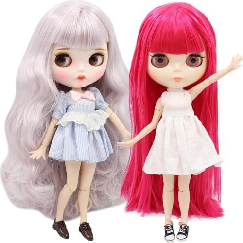 ICY DBS Blyth doll 1/6 bjd toy natural skin shiny face short hair oily hair joint body 30cm girls gift special offer