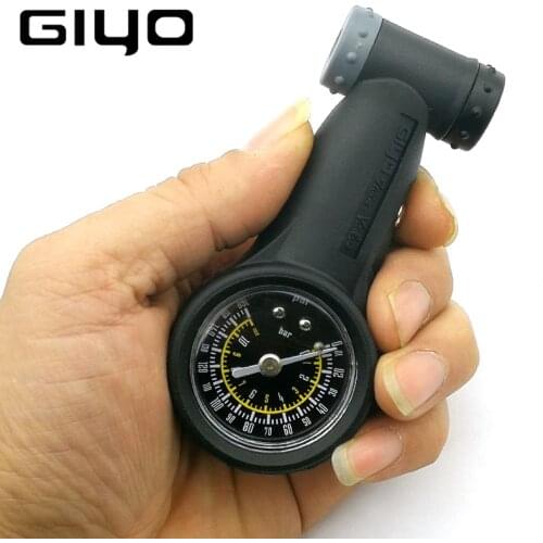 GIYO Bicycle Air Tire Pressure Gauge High or Low Pressure Presta Schrader PSI Bar For Bike Car Truck Motorcycle & Suspension