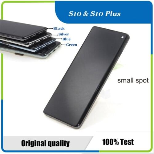 ORIGINAL AMOLED S10 LCD For SAMSUNG Galaxy S10 G973F/DS G973F G973 S10 Plus G975 G975F G975F/DS Touch Screen Digitizer