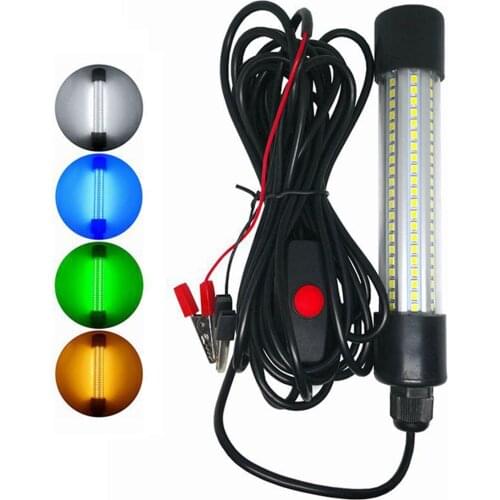 12V LED Underwater Submersible Fishing Light Squid Attract Lamp Aquarium Fishes Tank Lights Attract Strobe