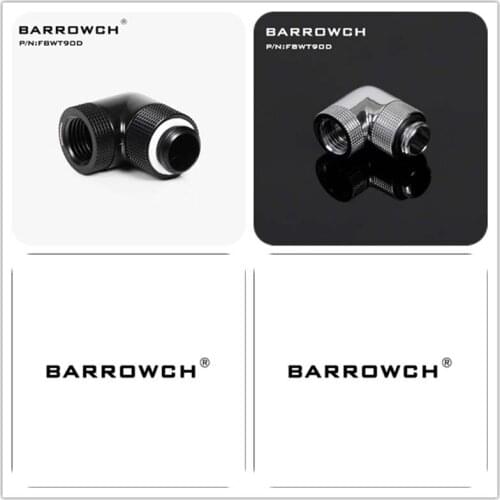 Barrowch FBWT90D Rotary Fittings,90 degree Dual Rotary Adapter (Male to Female),water cooler heatsink gadget