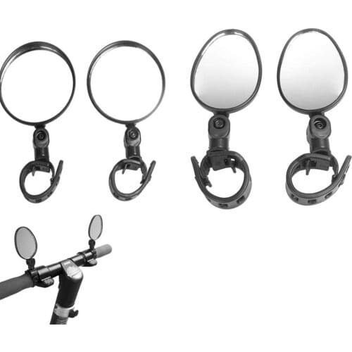 Adjustable Universal Oval and Round Rearview Mirrors for Xiaomi Electric Scooter/ Bike Back Mirror Cycle Strap Reflex Rear View
