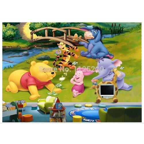 Blue cartoon children room environmental bedroom 3D stereo background wall mural wallpaper Custom size