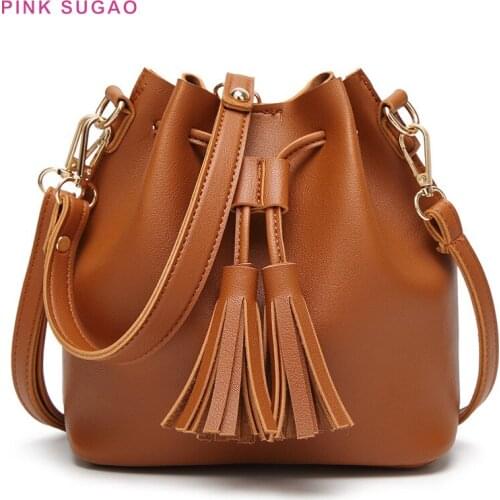 Pink Sugao luxury handbags women bags designer fashion leather bucket ladies handbag crossbody bag for women high quality new