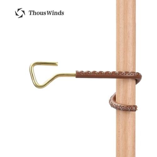 Thous Winds Outdoor Brass Cowhide Hook Tent Canopy Pole Camp Column Hook Lighting Lamps Lantern Hook Lamp Stand
