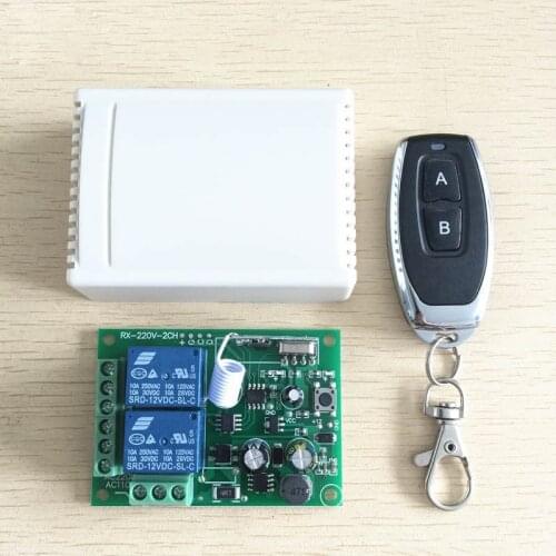 Universal 433 Mhz Wireless Remote Control Switch Relay 220V 2CH Receiver Module +RF 433Mhz Remote Controls B88