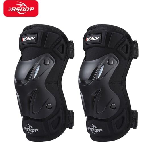 BSDDP Universal Pair of Adult Knee Brace and Elbow Guards Bicycle Bike Motorcycle Riding Knee Support Protective Pads