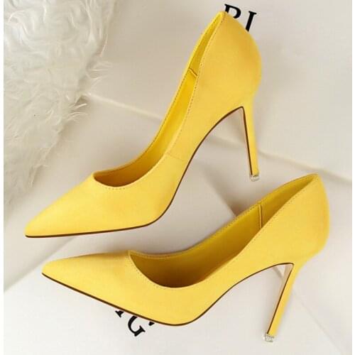 2021 Women 10cm High Heels Green Purple Burgundy Pumps Lady Flock Classic Scarpin Wedding Bridal Plus Size 43 Party Prom Shoes