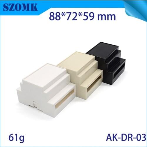 2 pcs/lot 88X72X59 mm szomk plastic enclosures din rail electronic housing din enclosure rail plastic din clip junction case