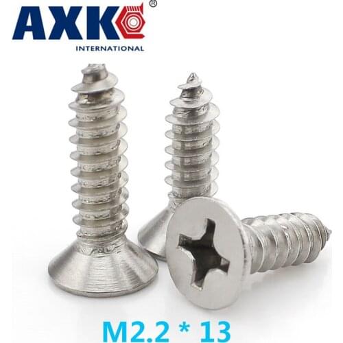 2021 Rushed Hot Sale Tornillos Para Madera Parafusos 60pcs 304 Stainless Steel Countersunk Head Tapping Screws M2.2 * 13 Gb846