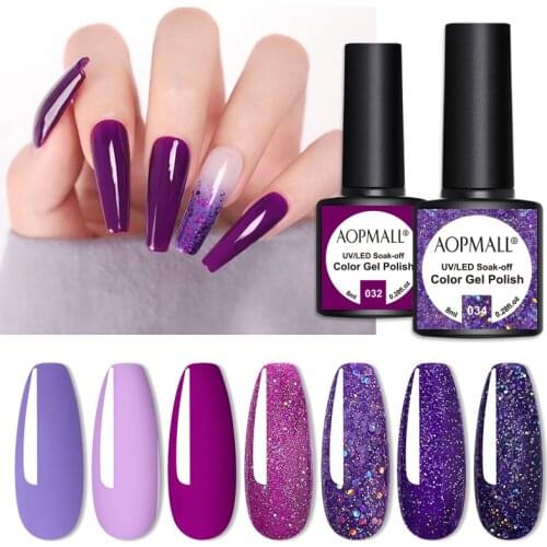 7Pcs Hybrid UV/LED Lamp Nail Art Gel Polish Kit For Manicure Semi Permanent UV Gel Varnish Hybrid Nail Art