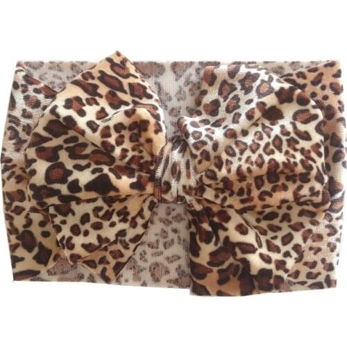 Baby Headband Leopard Girls Bows Headbands For Children Wide Turban Pleated Headwrap Newborn Donut Hats infant Hair Accessories