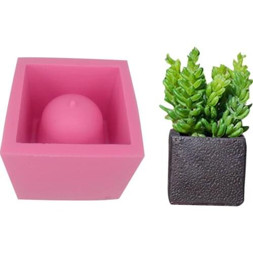 Cube Concrete Silicone Mold DIY Clay Planter Flower Pot Cement Vase Mould Craft Handmade Home Decoration Garden Accessory
