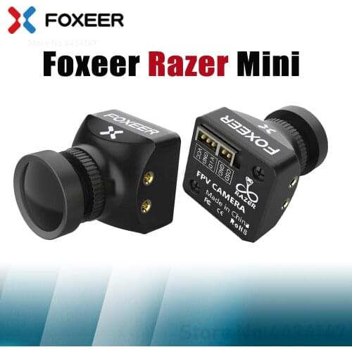 Foxeer NEW Razer Mini HD 5MP 2.1mm M12 1200TVL PAL NTSC 4'3 16'9 FPV Camera w/ OSD 4.5-25V Natural Image For Arrow upgrade RC