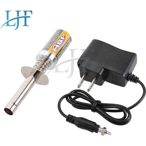 HSP Gas RC Nitro Engine motor glow 1.2V 1800mah 3600mah RECHARGEABLE GLOW PLUG Starter Igniter AC Charger for RC 1/8 1/10 Car