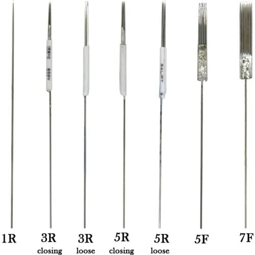 200PCS/lot 3pin round needles makeup permanent manual eyebrow blade tattoo machine needles tip Embroidery Microblading