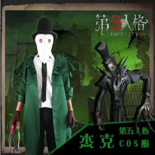 Game Identity V Cosplay Costumes Hunter Jack Original Green The Ripper Jack Cosplay Costume Carnival Party Anime Cosplay Costume