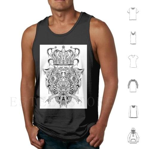 Tiger King Tank Tops Vest Sleeveless Tiger King Tiger King Anima Tattoo Tiger Tattoo