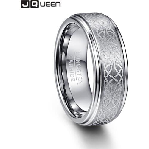 Geometric Lines 8mm Width Men Rings 100% Tungsten Carbide Wedding Bands Anillos para hombres Male Pierscienie Drop shipping