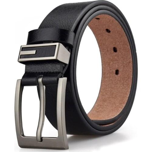 ANPUDUSEN 2021 New Styles Hot Selling Man Belt Faux Leather Alloy Pin Buckle Matel Ring Men Belt for Male Jeans