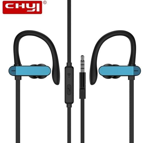 New Wired Sports Headphones Ear Hook 3.5mm Universal with Microphone Volume Control Auriculares for Samsung iPhone Huawei