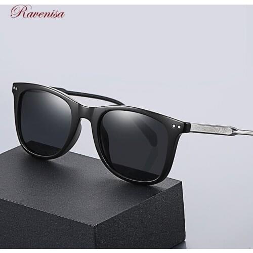 RAVENISA Fashion Square TR90 Frame Sunglasses For Men Women 2021 Polarized Sun Glasses Retro Goggle Spring Hinge Eyewear