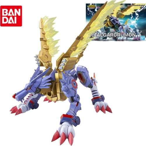 Original Bandai Digimon Adventure Digimon Monster Figure-Rise Standard Metalgarurumon Anime Action Figures Collection Model Toys