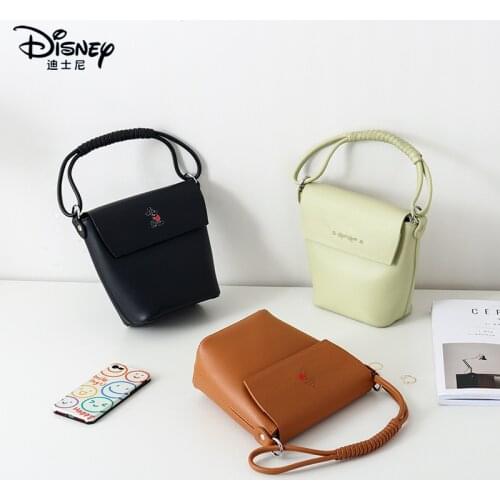 Disney Original Bags 2021 New Style Cross-body Bag Simple One-shoulder Bucket Bag Handbag Tote Bag PU Womens Fashion Bag