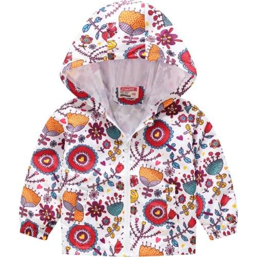 Toddler girl fall clothes 2020 kids coat baby girl jacket printed flowers boys jacket boy girls windbreaker coat child clothes